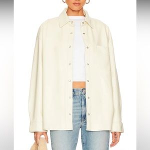 WeWoreWhat Vegan Leather Overshirt